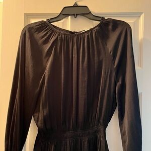 Women’s H&M long sleeve light material, black peplum . Size 2 ( runs like a 4/6)